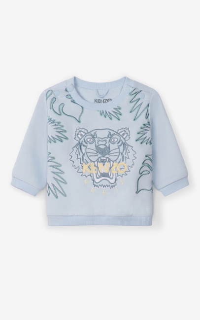 Kenzo Kids Tiger Sweatshirt Sky Blue